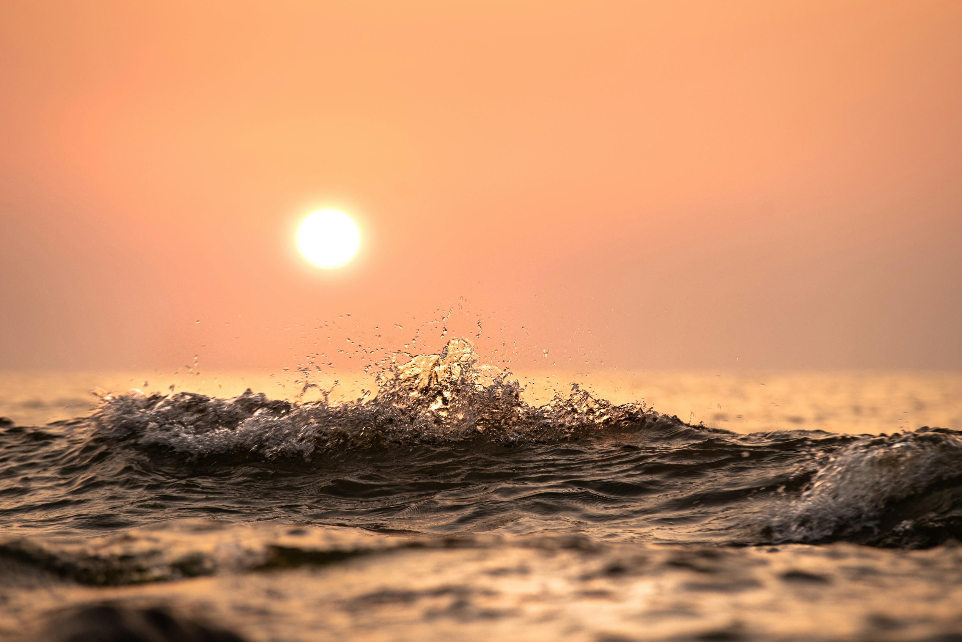 golden hour above body of water